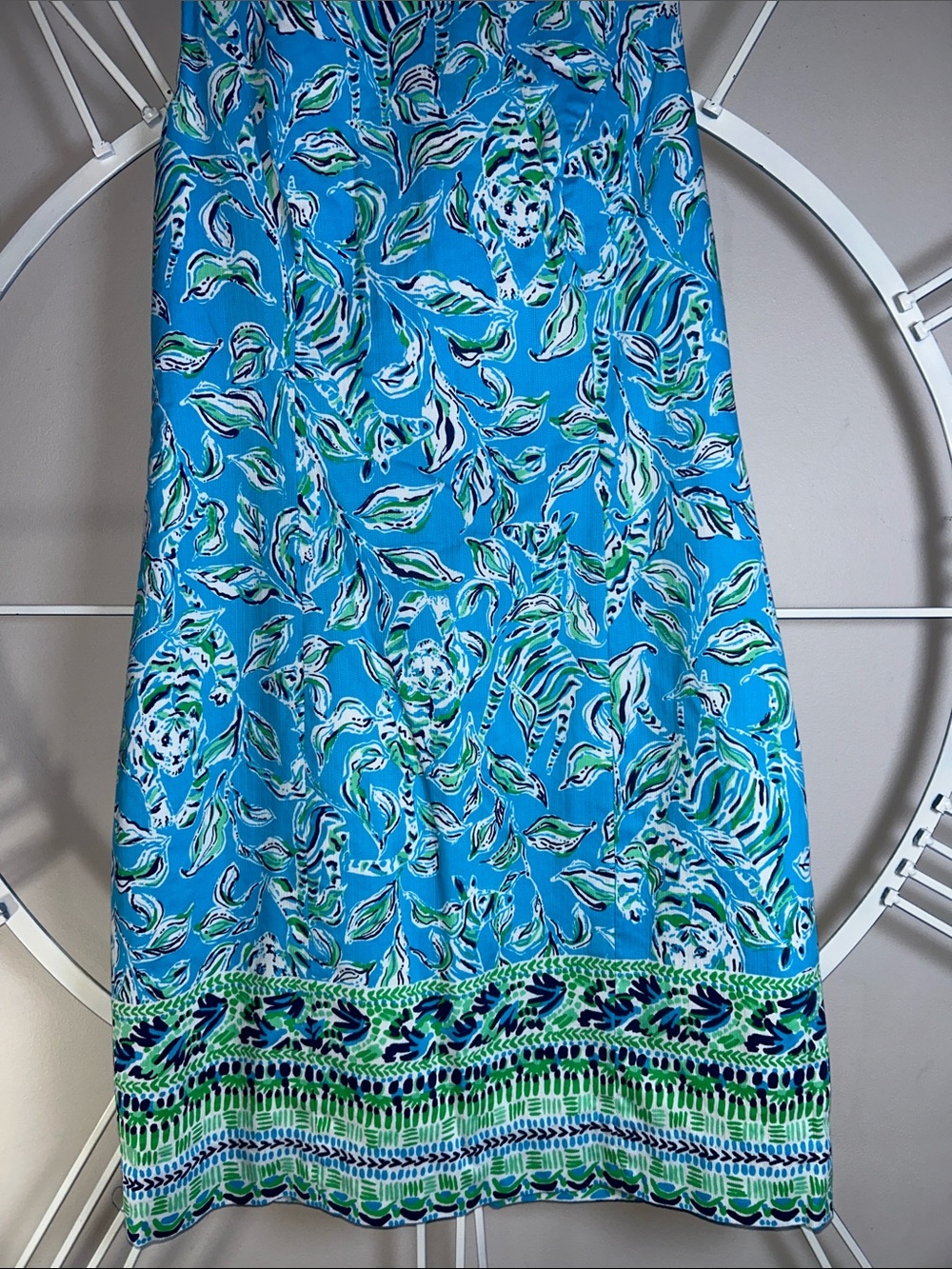 Lilly Pulitzer Mila Turquoise Blue Floral Midi Stretch Shift Dress - Picture 3 of 11